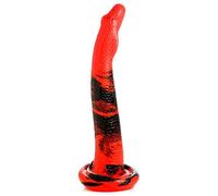 CREATURE COCKS King Cobra - Consolador grande de silicona de 14 pulgadas de largo para hombres, mujeres y parejas. Firme y flexible, base de succión fuerte, consolador de fantasía. Silicona sin ftala