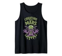 Creature from Mars Funny Alien Cartoon Design para niños Camiseta sin Mangas