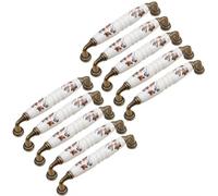 Creatwls 10 piezas Gabinete de Cocina Tiradores de Cerámica Puerta Tiradores Armario Tirones Muebles de Cocina Manillas del Gabinete