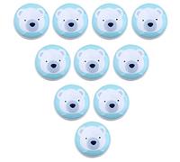 Creatwls 10 piezas Tira de Las Perillas de Cerámica para el Gabinete, Decoración de Cajón de la Habitación de los Niños Pomo de puerta Tiradores de Cerámica para Cajón