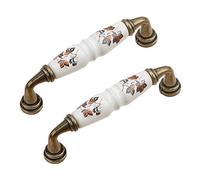 Creatwls 2 pcs Manija Manijas de Cajón Tiradores/Perillas de Puerta de Armario de Cocina, Tirador de Cerámica Tirador del Gabinete