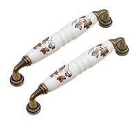 Creatwls 2 pcs Manija Manijas de Cajón Tiradores/Perillas de Puerta de Armario de Cocina, Tirador de Cerámica Tirador del Gabinete