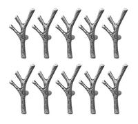 Creatwls Antiguo Vintage Diseño De Ramas De Árboles Pomo Perilla Tirador para Muebles de Gabinete Cajón Puerta - 10pcs, Plata