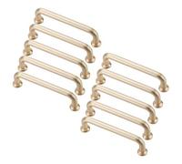 Creatwls Dorado Tirador Moderno para Armario, Paquete de 10, Muebles Tirador de Barra, Armario Tocador Perillas de Aleación de Zinc
