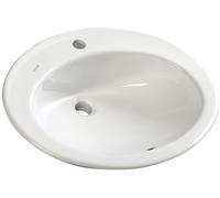Creavit Tropico lavabo 58x46 cm oval empotrado blanco TP230