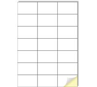 Creavvee 21 pegatinas por hoja, 25 hojas A4, etiquetas adhesivas blancas imprimibles para impresoras láser/de inyección de tinta, fabricadas en Europa, tamaño de la pegatina 70 x 42,3 mm