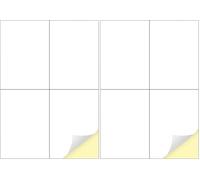 Creavvee 4 etiquetas por hoja, 25 hojas A4, etiquetas de papel adhesivas blancas imprimibles para impresoras láser/de inyección de tinta fabricadas en Europa, tamaño de la etiqueta (A6) 105 x 148 mm