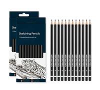 Creavvee Juego de lápices profesionales de dibujo y boceto, 24 lápices de grafito de alta calidad (6B a 6H) para artistas, diseñadores y principiantes, ideal para sombrear, dibujar y obras de arte