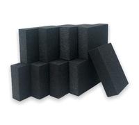Creavvee Paquete de 9 bloques de lijado abrasivos, de doble uso en húmedo y seco, grano fino, medio y grueso, lavable y reutilizable, ideal para pulido de madera y metal, negro, juego de 300 x 200 mm,