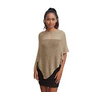 creazioni unique Poncho Mujer - Elegante Chal de Fiesta y Ceremonia 100% Rayon con Esencia de Flores de Cerezo - Moda Mujer Vestido Verano y Primavera (Arena Oro)