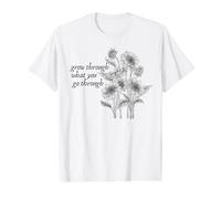 Crece a través de lo Que atraviesas - Estética de Salud Mental Camiseta gráfica económica
