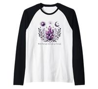 Crece a través de lo Que pasas Cita Camiseta Manga Raglan