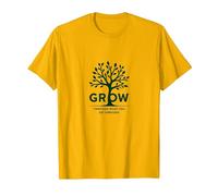 Crece a través de lo Que pasas por un árbol Camiseta, Hombre, Dorado Brillante, XL