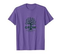 Crece a través de lo Que pasas por un árbol Camiseta, Hombre, Morado Jaspeado, XL