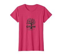 Crece a través de lo Que pasas por un árbol Camiseta, Mujer, Rojo Jaspeado, XL