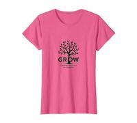Crece a través de lo Que pasas por un árbol Camiseta, Mujer, Rosa Jaspeado, XL