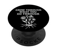 Crece a través de lo Que Vas Flores PopSockets PopGrip Adhesivo
