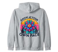 Crece a tu Propio Ritmo Colorido Bloom Apoyo para el Autismo Sudadera con Capucha