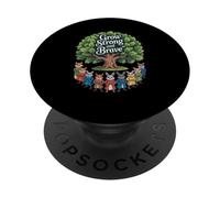 Crece fuerte y valiente Animales del bosque Inspiración PopSockets PopGrip Adhesivo