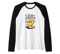 Crece la felicidad: linda paz y positividad Camiseta Manga Raglan