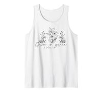 Crecer en Gracia Cristianos Hombres y Mujeres Agradecidos Camiseta sin Mangas