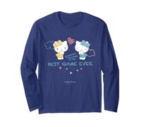 Crecer Juntos es el Mejor Juego de Todos los Tiempos - Hello Kitty Manga Larga, Unisex para Adultos, Azul Marino, XXL