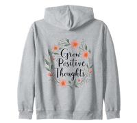 Crecer Pensamientos Positivos Mindfulness Floral Crecimiento Personal Suave Sudadera con Capucha