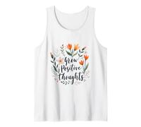 Crecer Pensamientos Positivos Positividad Floral Ambiente Motivacional Camiseta sin Mangas