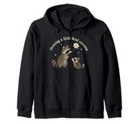 Creciendo un pequeño Mapache Salvaje, Lindo Animal, Basura, Panda, Amante Sudadera con Capucha