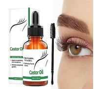 crecimiento aceite ricino para pestañas, crecimiento cejas aceite ricino puro 10 ml, pestañas prensados en frío para hacer crecer las pestañas Amesor