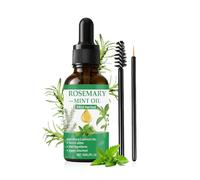 Crecimiento Capilar - De Romero & Menta, Sérum Fortalecedor 60ml Para Pestañas & Cejas | Tratamiento Cuero Cabelludo Cuidado Diario, Preparación Peinado, Hogar, Viaje