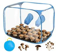 Crecimiento de setas, tienda de campaña portátil y plegable con dos aberturas para brazos para hongos como hongos Enoki, hongos medicinales, hongos en general (azul)