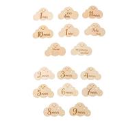 Crecimiento foto nube hito colgante de madera para habitación de los niños