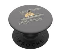 Crecimiento Personal Perfil bajo Enfoque Alto, mentalidad Motivacional PopSockets PopGrip Adhesivo