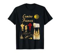 Credencial Símbolos Camino Francés Santiago de Compostela Camiseta