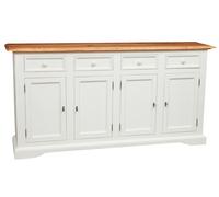 Credenza Country Madera Maciza Blanca Biscottini 202x45x103 cm