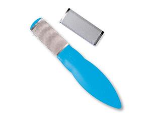 Credo Solingen callos plano escofina Pop Art, de pluma superficie inoxidable, Azul