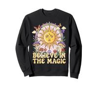 Cree en el mágico Arte Hippie Bohemio de Sun Mushroom Sudadera