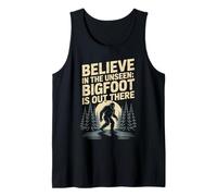 Cree en los Hombres críptidos del Bosque de Bigfoot Sasquatch Invisible Camiseta sin Mangas