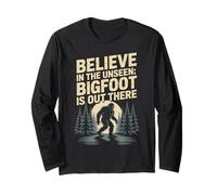 Cree en los Hombres críptidos del Bosque de Bigfoot Sasquatch Invisible Manga Larga