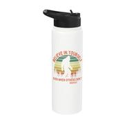Cree en ti mismo Funny Bigfoot Motivacional Sasquatch Stainless Steel Insulated Water Bottle