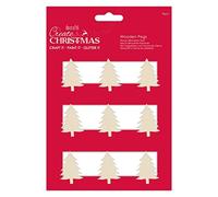 Cree - Pinza de silueta para árbol de Papermania de Navidad, natural, talla única