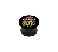 Creé un Monstruo, Ella me Llama papá Vintage Sunset Funny PopSockets PopGrip Adhesivo