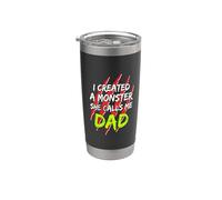 Creé un monstruo, ella me llama papá Vintage Sunset Funny Vaso térmico de acero inoxidable de doble pared