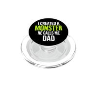 Creé un Monstruo Que me Llama papá Vintage Sunset Funny PopSockets PopGrip para MagSafe