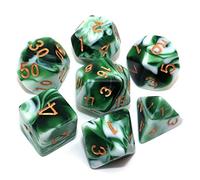 Creebuy DND Dados Poliédricos Dados Dados D&D D&D Pathfinder MTG Juego de Roles (7 Piezas)