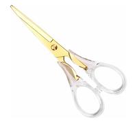 Creechwa Tijeras Doradas de 6.3 Pulgadas, Hoja de Acero Inoxidable con Mango Acrílic, Tijeras Afiladas para Oficina, Esculela, Hogar,