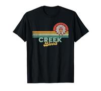 Creek Blood Retro Sun Vintage Indian American Tocado Camiseta