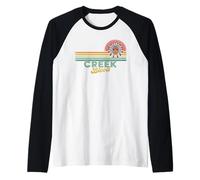 Creek Blood Retro Sun Vintage Indian American Tocado Camiseta Manga Raglan
