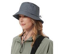 Creekstone Sombrero de pescador impermeable, sombrero de lluvia, sombrero de sol para mujeres y hombres, protección UV, plegable, sombrero de verano UPF50, sombrero de senderismo y pesca, gris, Talla